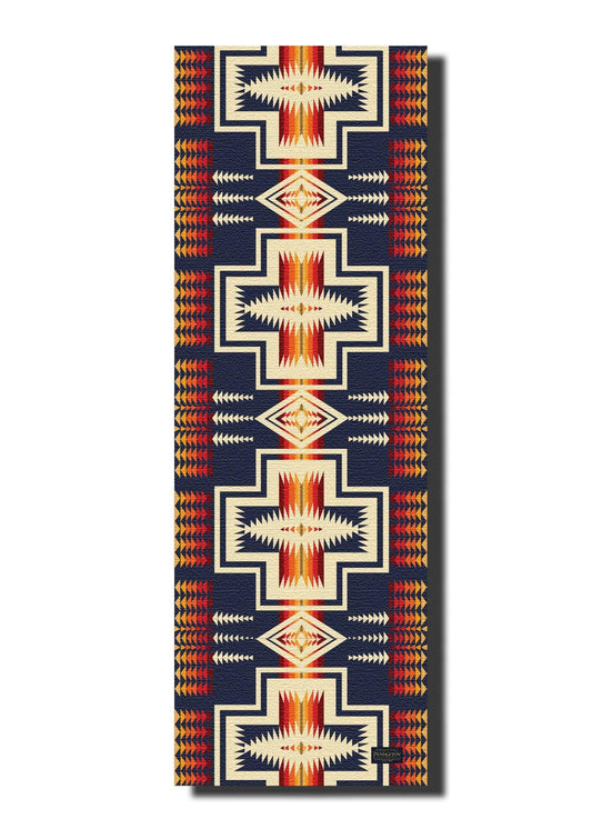 Ascend Yoga Mat Pendleton Harding Navy Mat