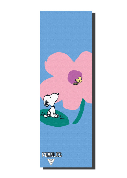 Ascend Yoga Mat Peanuts Snoopy Flower Blue Mat